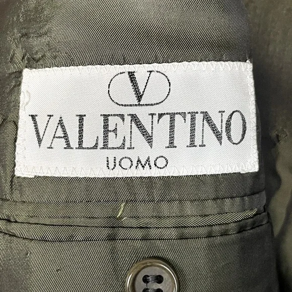 Valentino Wool Cashmere Blazer 44L Brown Windowpane Check Sport Coat Italy - Picture 3 of 9